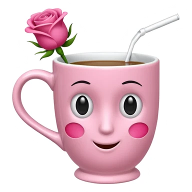 Une tasse rose sticker