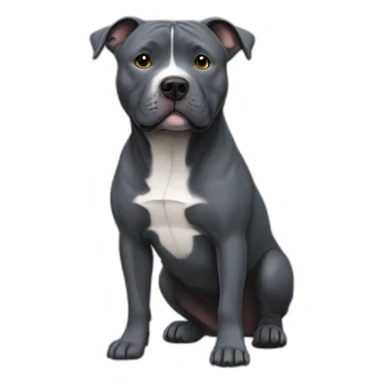 Blue Staffordshire bull terrier sticker