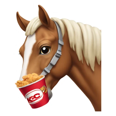horse eating kfc sticker