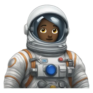 astronaut anime man sticker