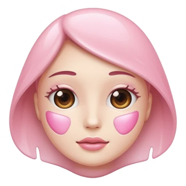 Aesthetic skincare light pink sticker