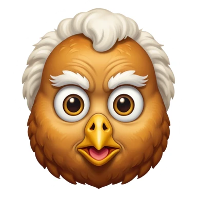 kfc chicken with a eerie face sticker