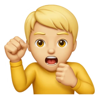 Emoji biting fist sticker