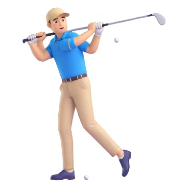 finance guy playing golf sticker