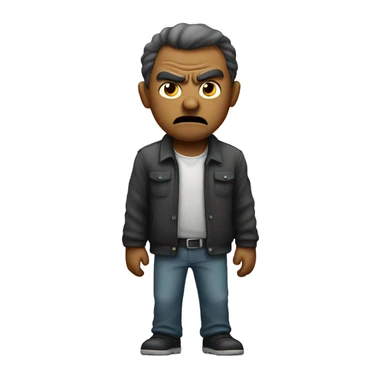 standing angry man sticker