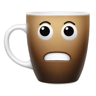 Coffee in a large mug no face sticker