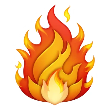 red orange and yellow fire sticker