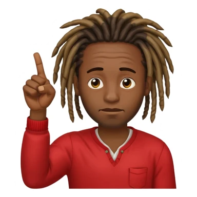  black skinned guys with dreads with his thumbs pointing down and a sign in the background saying no sticker