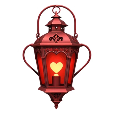 heart with a gothic lantern sticker