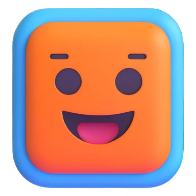 blue square with rounded corners sticker