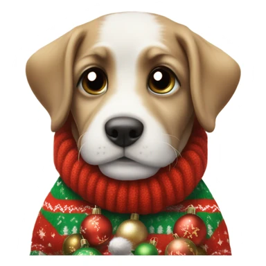 Christmas puppy sticker