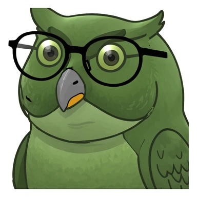 Búho with glasses  sticker
