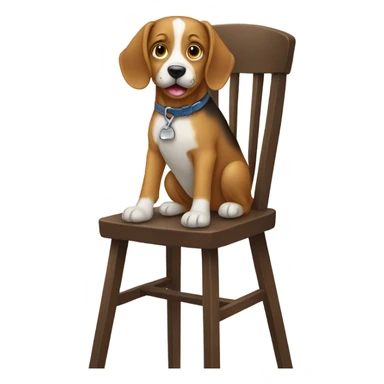 Dog in a high chair sticker