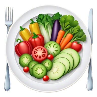 Plate of healthy food sticker
