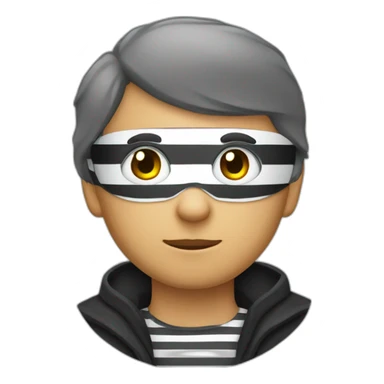 thief with eye patch and striped t-shirt sticker