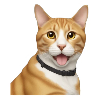 A cat on a dog sticker