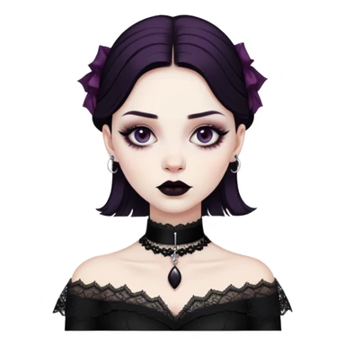 Goth v sticker