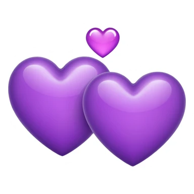 Purple two hearts style like this💕 sticker