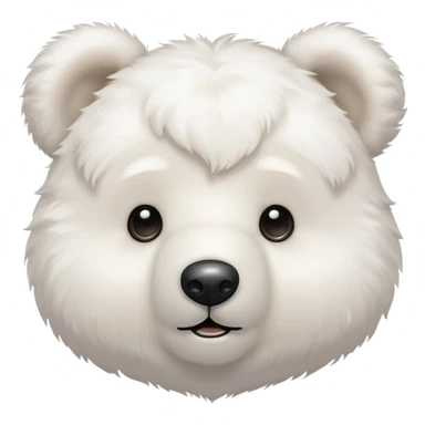 Cute white teddy bear head sticker