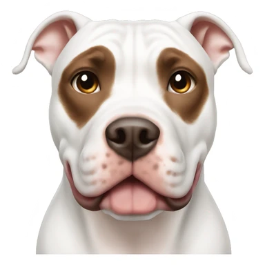 White and brown pitbull sticker