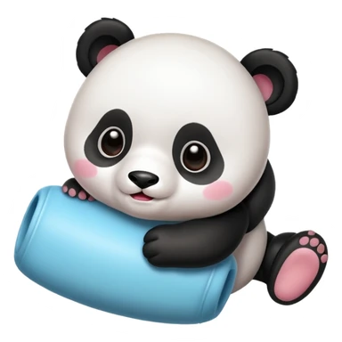 baby panda rolling  sticker