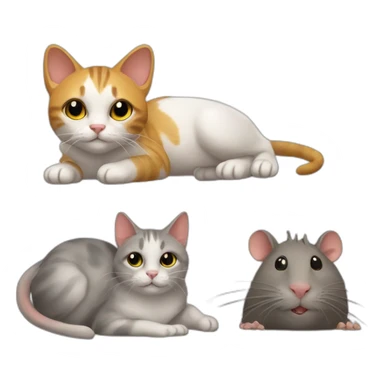 cat on the mat with a rat sticker