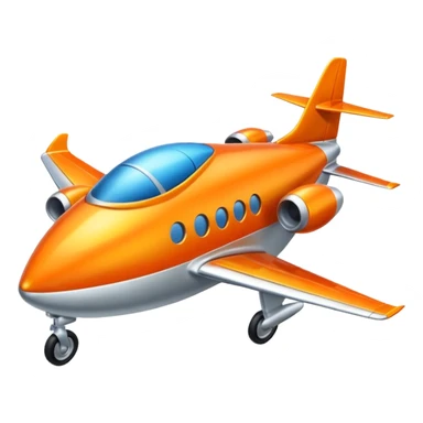 Orange rising plane sticker