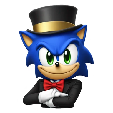sonic with tophat sticker