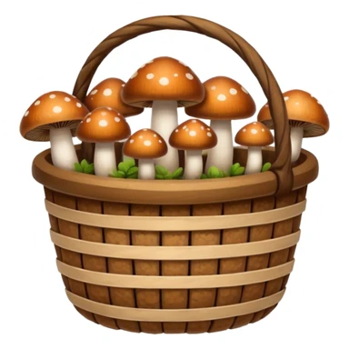 mushrooms in busket sticker