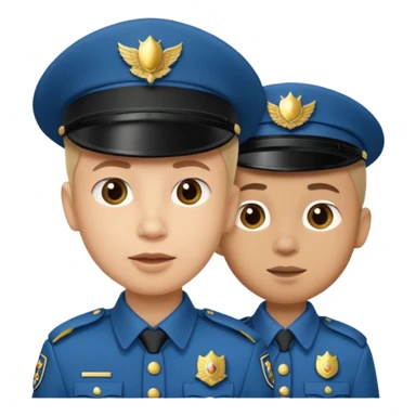 gendarme parlant a un enfant sticker