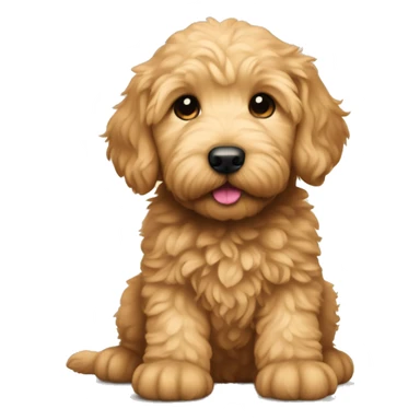golden doodle puppy sticker