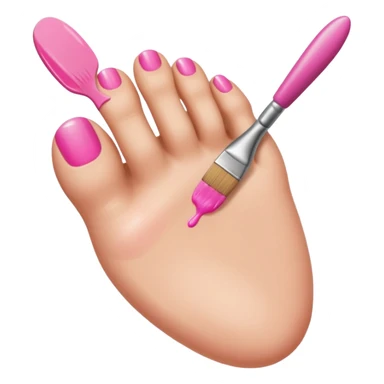 Crest an emoji of toes being painted with nail polish brush like this emoji 💅 sticker