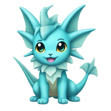Kawaii Vaporeon full body sticker