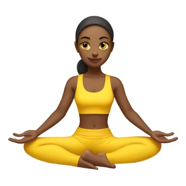 Yoga girl yellow  sticker