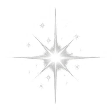 sparkly white star sticker