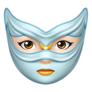 a cloth of white skincare beauty mask pack for face, except on the face, just only product sticker