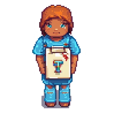 Add a letter or a number in the character's hand, keeping the original Minecraft cartoon style and pose. Do not change anything else. sticker