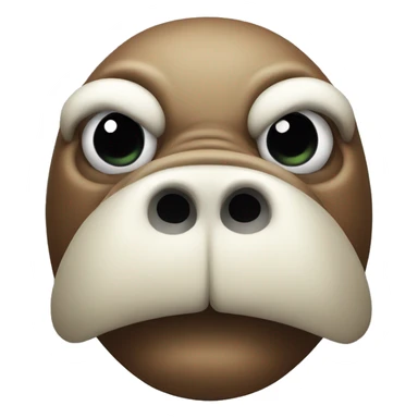 Angry walrus with big tusks sticker