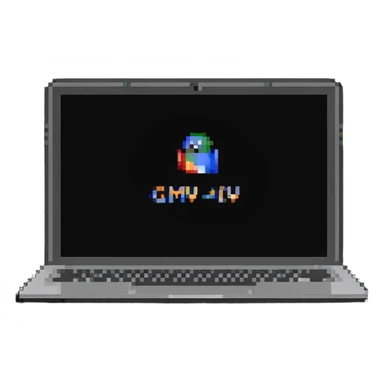 a laptop having a logo that says cmv on the back of it sticker