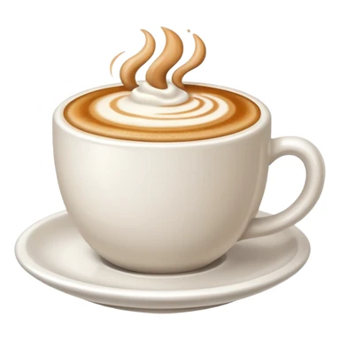 Cappuccino in big white cup without a face on it sticker