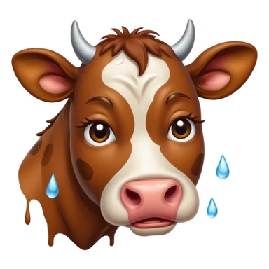 cow crying sticker