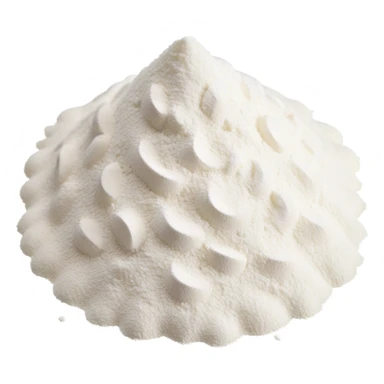 A pile of white flour, soft and powdery, often shown in a small heap or scattered, symbolizing baking or cooking ingredients sticker