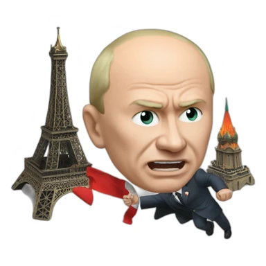 Moscow putin attacks paris satan sticker