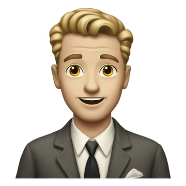 white man in 1950s sticker