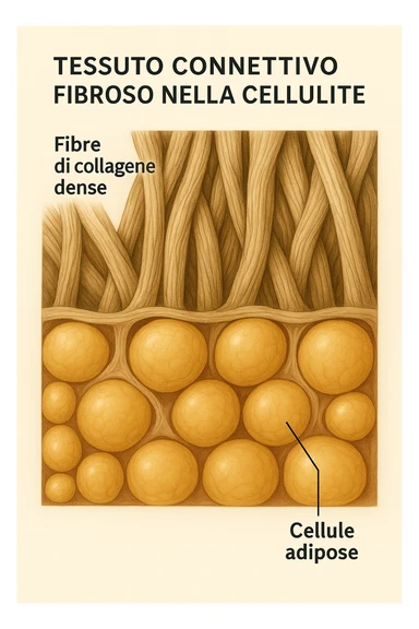 tessuto connettivo fibroso di cellulite in italiano sticker
