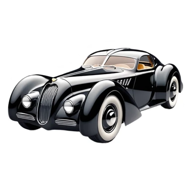  the animated series aerodynamic opulent dark knight futuristic concept Batmobile loosely based on 1936 cord 812 jaguar(flat long straight faceted mechanical body) finned stealthy street hot rod  sticker