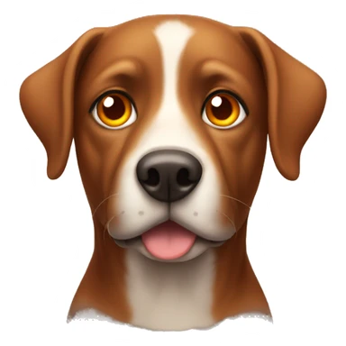 brownish dog with orange eyes sticker