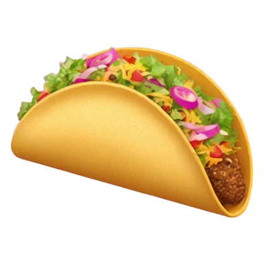 Pink Taco Bell taco  with glitter  sticker