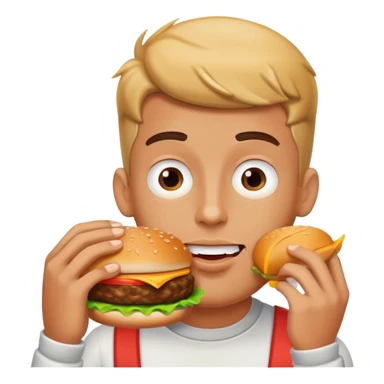 Gay guy eating a hamburger  sticker