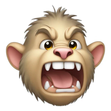 angry rat on man sticker